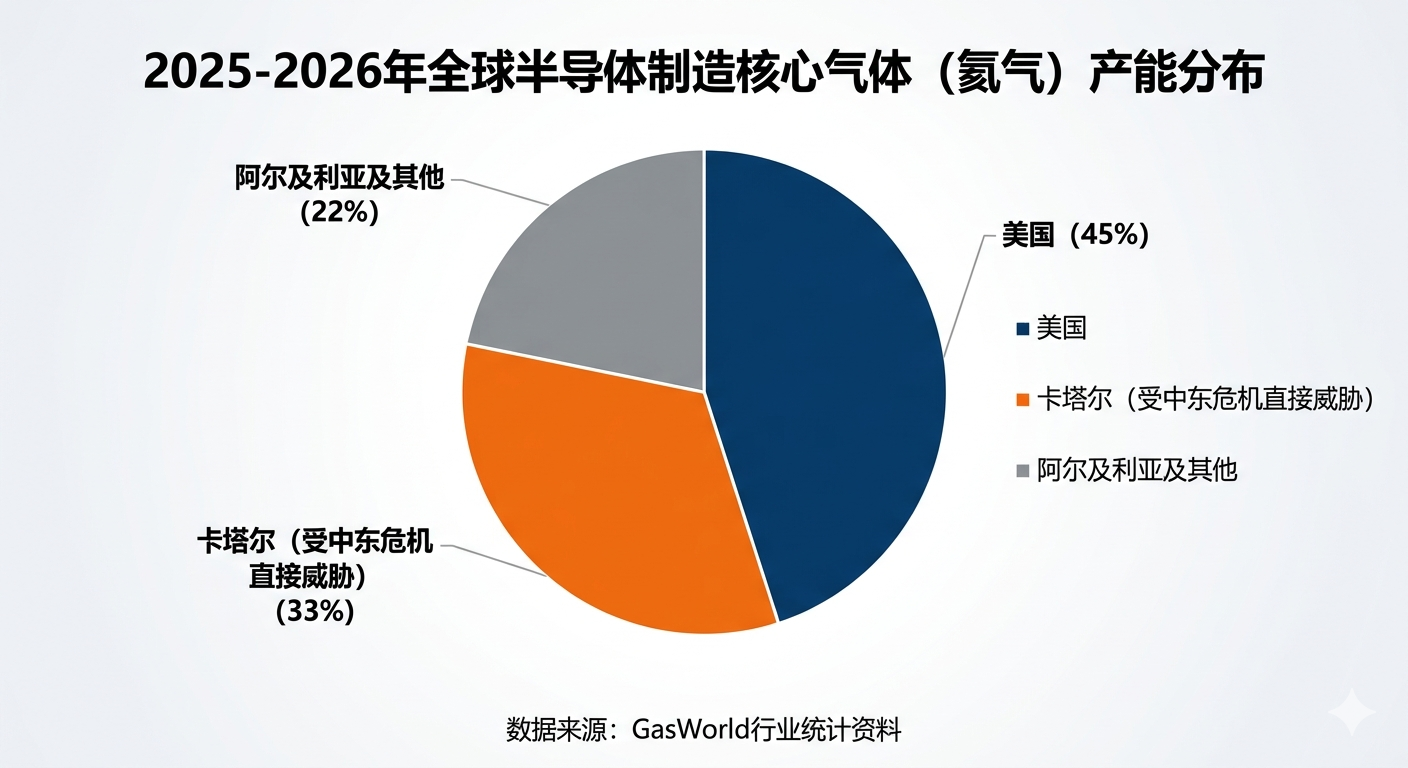 2025-2026年全球半导体制造核心气体(氦气)产能分布